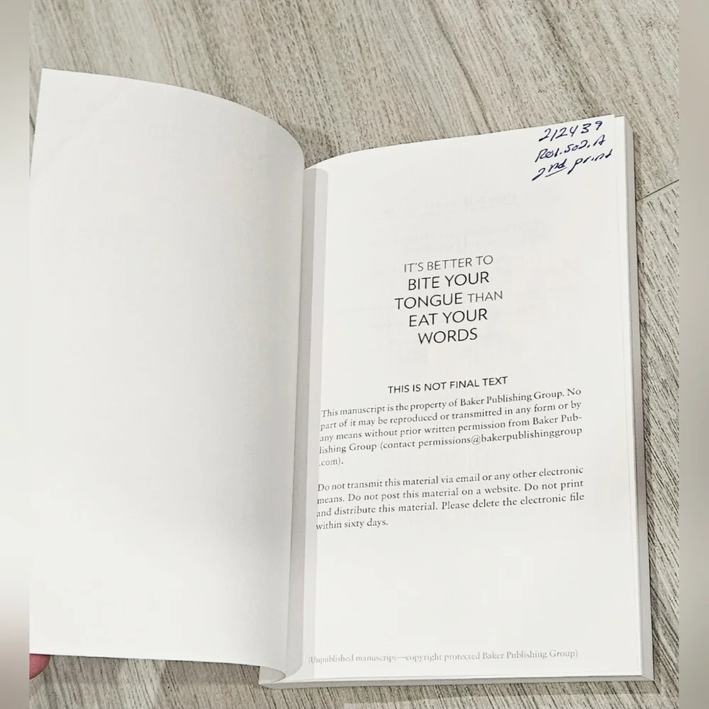 BOGO It's Better to Bite Your Tongue Than Eat Your Words Dr. Mike Bechtle Book